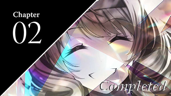 第二章クリア時のセーブ画像。全選択を間違わずに行い、Completedと表示された状態。